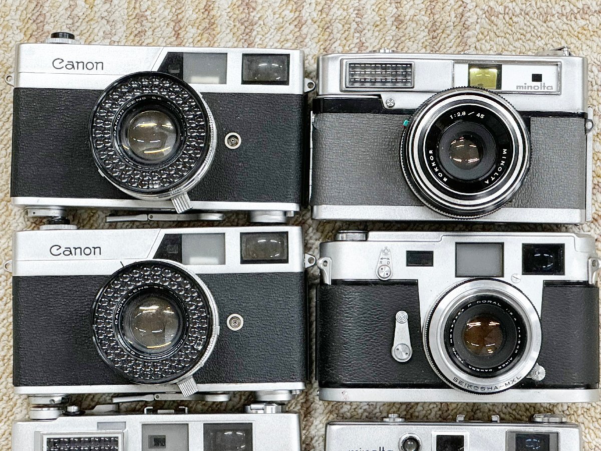 ★部品取りに◎ レンジファインダー フィルムカメラ 9台 大量 おまとめ セット CANON/OLYMPUS/KONICA/MINOLTA/AIRES 16133O15-14_画像2