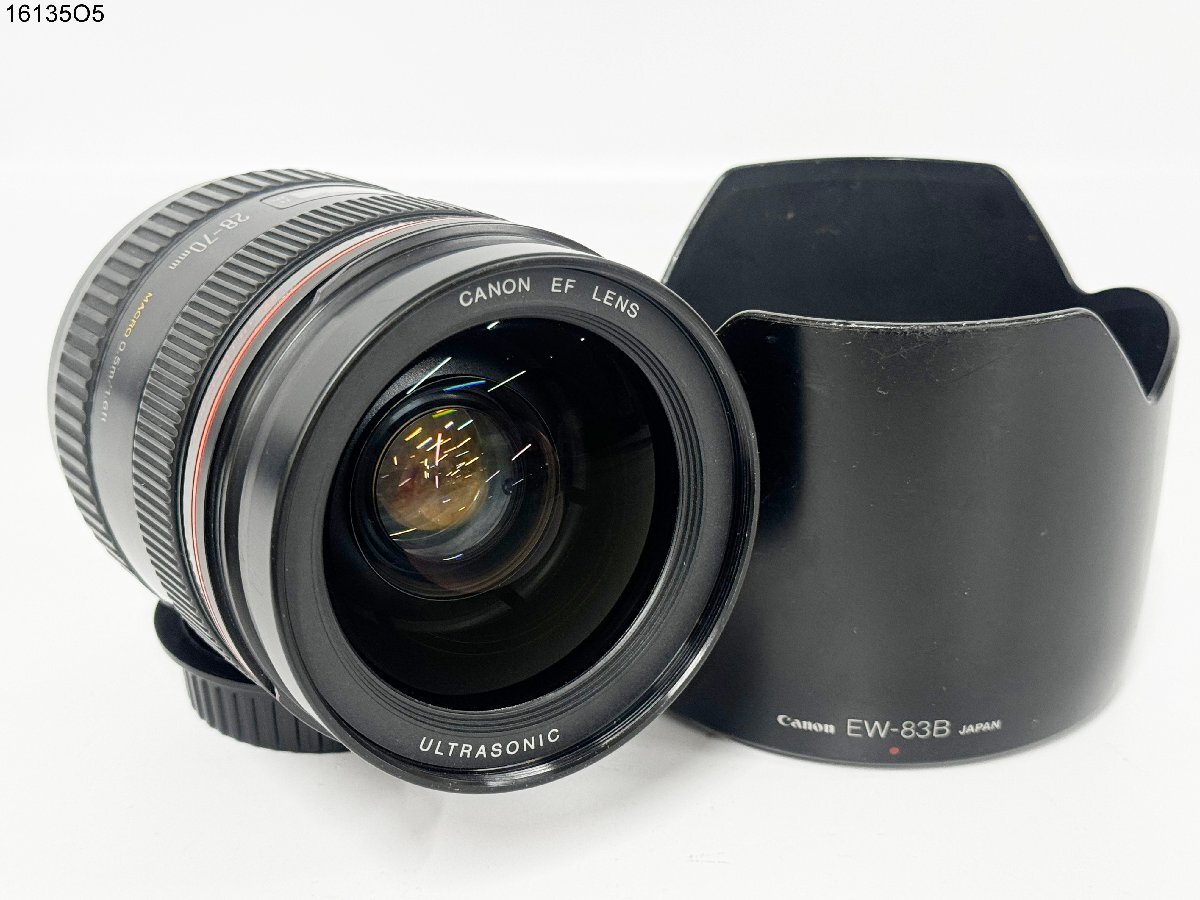 ★Canon キャノン ZOOM EF 28-70mm 1:2.8 L ULTRASONIC 一眼レフ カメラ レンズ EW-83B フード 16135O5-7_画像1