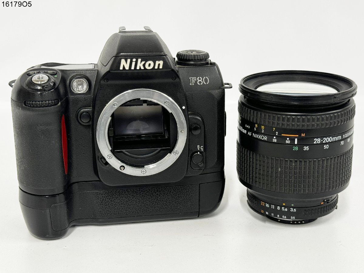 ★シャッターOK◎ Nikon ニコン F80 AF NIKKOR 28-200mm 1:3.5-5.6 D 一眼レフ フィルムカメラ ボディ レンズ MB-16付 16179O5-9_画像1