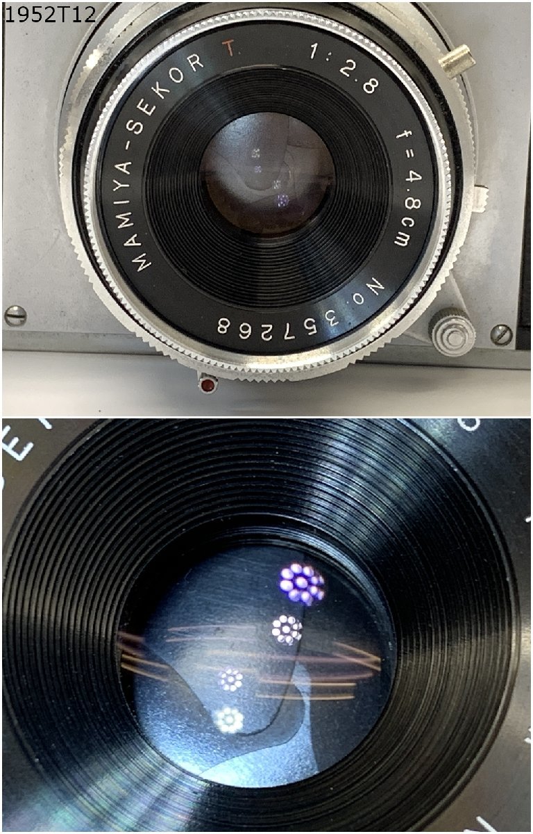 ★シャッターOK◎ MAMIYA-35 S型 マミヤ MAMIYA-SEKOR T 1:2.8 f=4.8cm レンジファインダー フィルムカメラ フード 説明書 1952T12-9_画像5