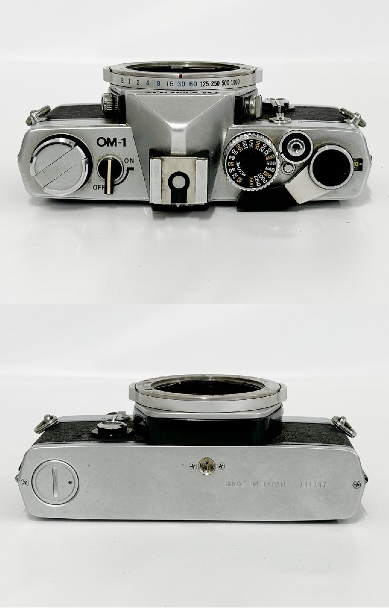 ★OLYMPUS オリンパス OM-1 F.ZUIKO AUTO-S 1:1.8 f=50mm 一眼レフ フィルムカメラ ボディ レンズ シャッター可能 ジャンク 16100O17-7_画像3