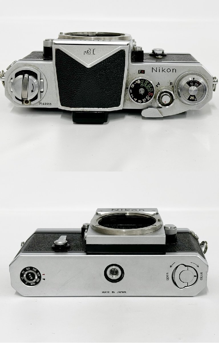 ★シャッターOK◎ Nikon ニコン F NIKKOR-H 1:2 50mm NIKKOR-Q・C 1:4 200mm アイレベル 一眼レフ フィルムカメラ 説明書付 16242O15-9_画像3