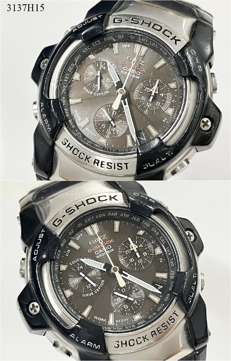 ★稼働品◎ CASIO カシオ G-SHOCK Gショック GIEZ GS-1000J 電波ソーラー デイト クロノグラフ メンズ 腕時計 純正ベルト 3137H15-14の画像2