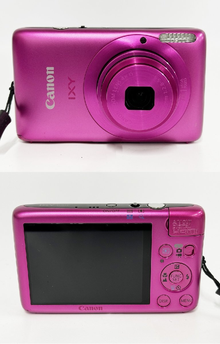 ★シャッターOK◎ Canon キャノン IXY 400F PC1472 ピンク コンパクト デジタルカメラ 箱付 16264O17-10_画像2