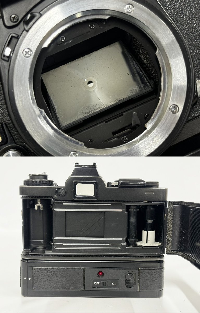 ★MINOLTA ミノルタ XD MC ROKKOR-PF 1:1.7 f=55mm 一眼レフ フィルムカメラ ボディ レンズ ワインダー シャッター可能 ジャンク 16314O5-9_画像5