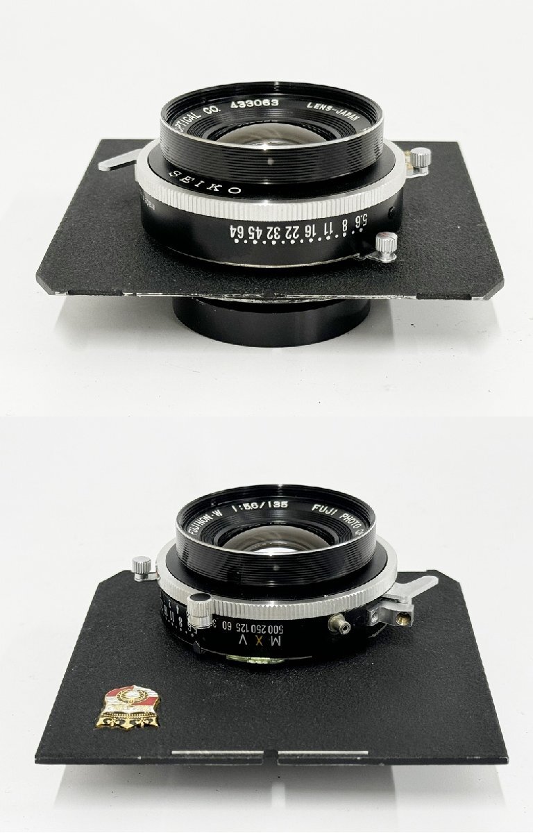 ★シャッターOK◎ 富士フィルム FUJINON・W 1:5.6/135 SEIKO WISTAボード 大判 カメラ レンズ 16307O5._画像2