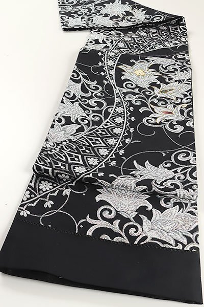 【和遊館】OFH591 仕立付！西陣織「藤本隆士」螺鈿ブラックダイヤ高級袋帯の画像2