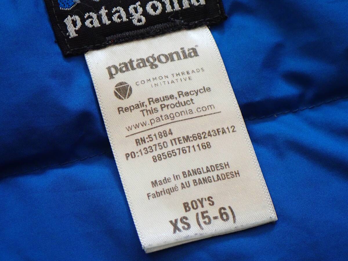 【patagonia パタゴニア】BOY´S(XS 5-6)ダウンジャケットITEM:68243FA12☆ブルー☆_画像7