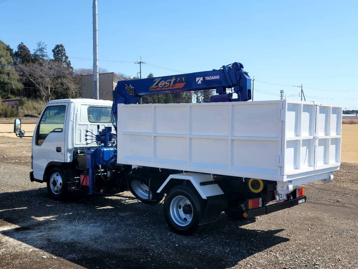 [ rare ][ low running ]*2 ton * Isuzu * Elf * tadano 4 step crane attaching armroll * radio-controller * vehicle inspection "shaken" attaching * Shinmeiwa * removal and re-installation equipment attaching container exclusive use car *