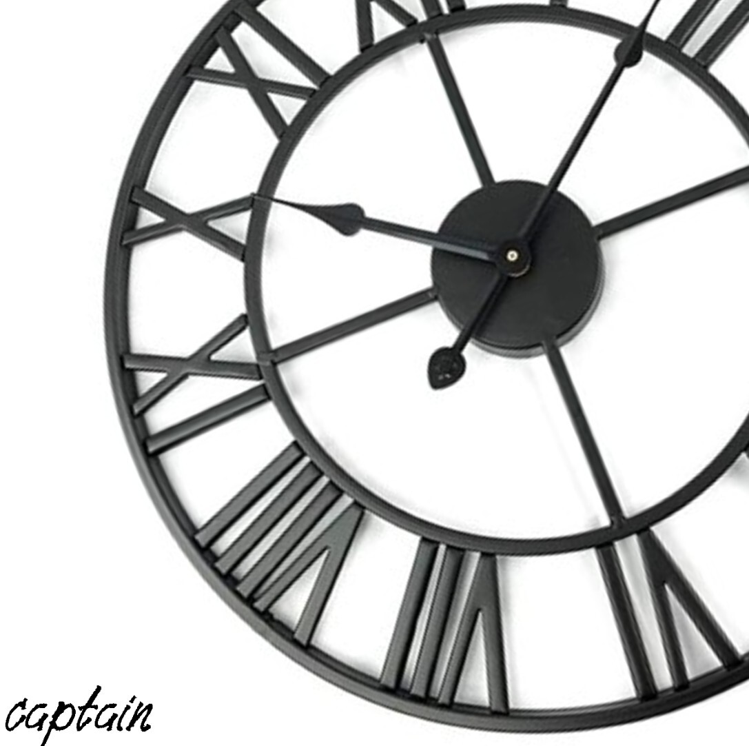 見やすい 大きい 壁掛け時計 掛け時計 ウォールクロック インテリア クラシック モダン アンティーク シンプル おしゃれ ブラック 18