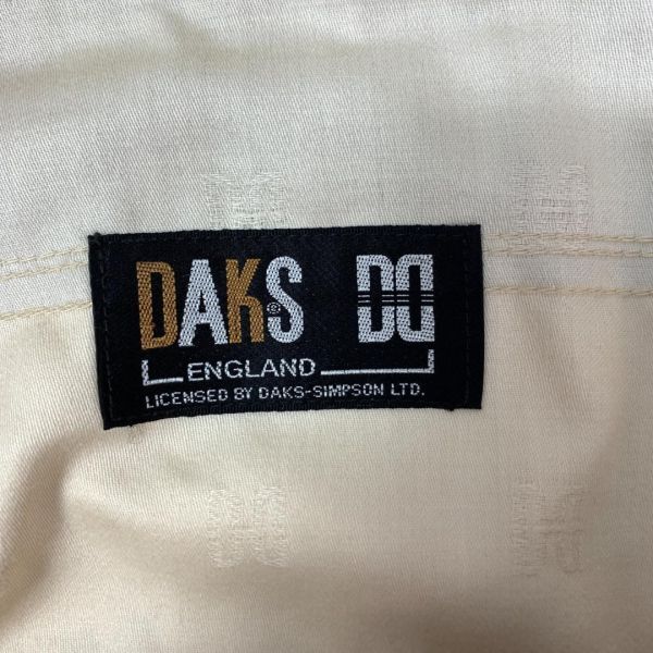 DAKS ダックスプレス入りスラックスパンツカーキカジュアル ポケット有 ウエスト滑り止め加工有 91 C8744_画像6