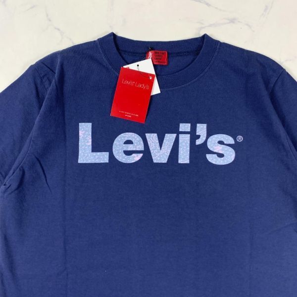 Levi's リーバイス新品タグ付き半袖プリントTシャツネイビーカジュアル L C9529_画像2