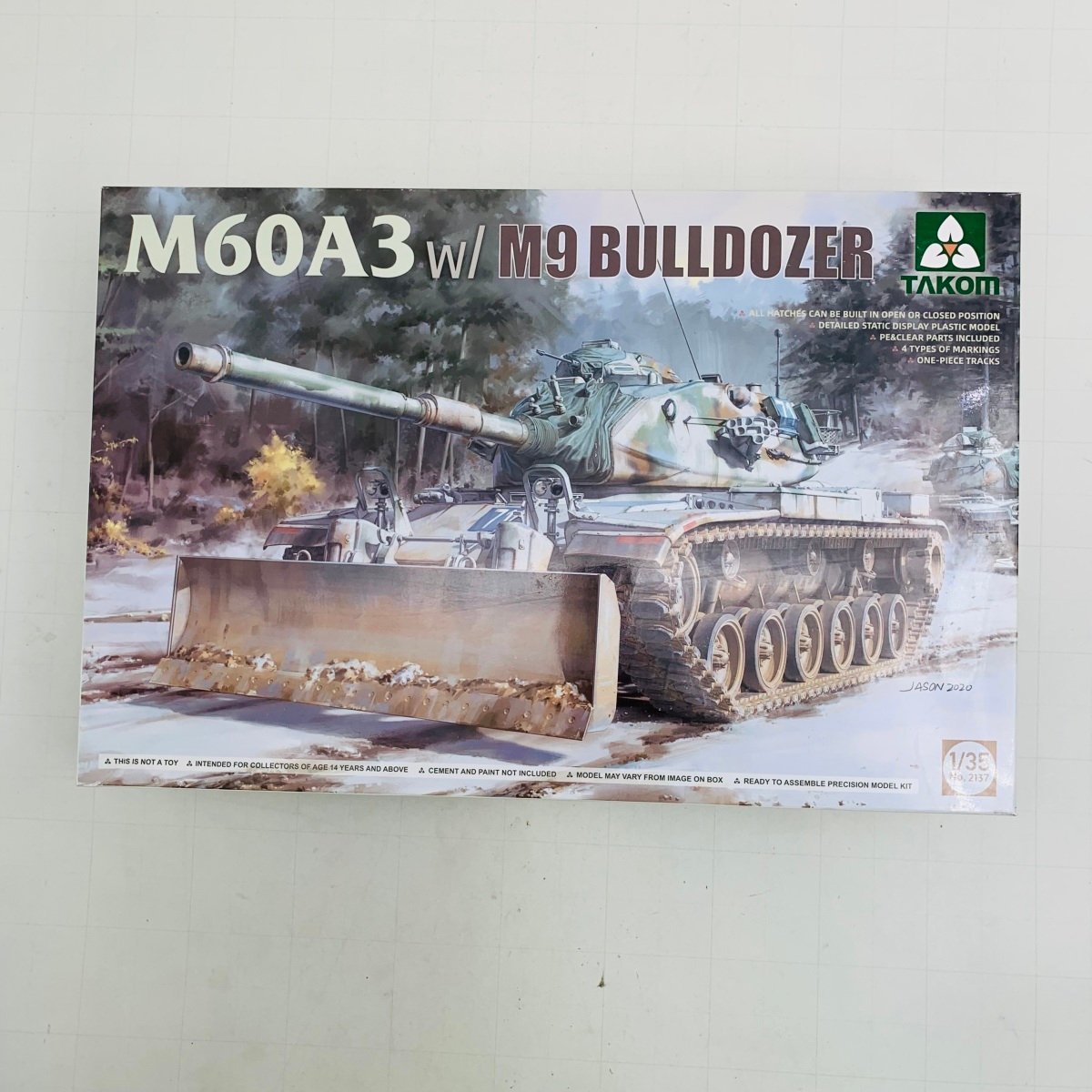 新品未組立 タコム TAKOM 1/35 No.2137 ドーザーブレード M60A3 w/M9 BULLDOZER_画像1