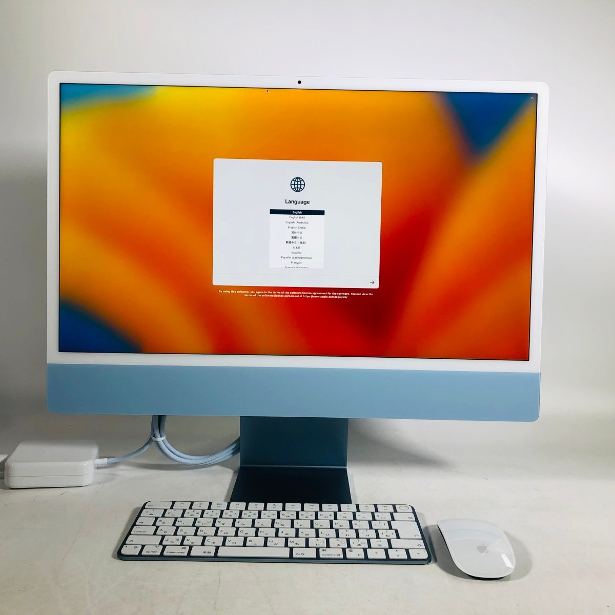 美品 iMac Retina 4.5K 24インチ (Mid 2021) Apple M1 8コア/8コアGPU/8GB/SSD 512GB ブルー MGPL3J/A 動作確認済みの画像1