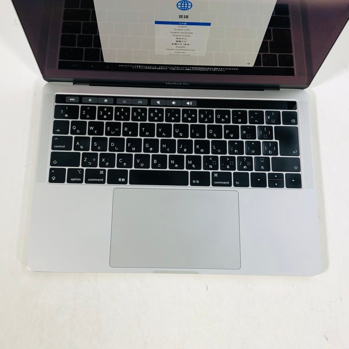 ジャンク MacBook Pro 13インチ Thunderbolt 3ポートx4 (Mid 2019) Core i5 2.4GHz/16GB/SSD 256GB シルバー MV992J/A_画像2