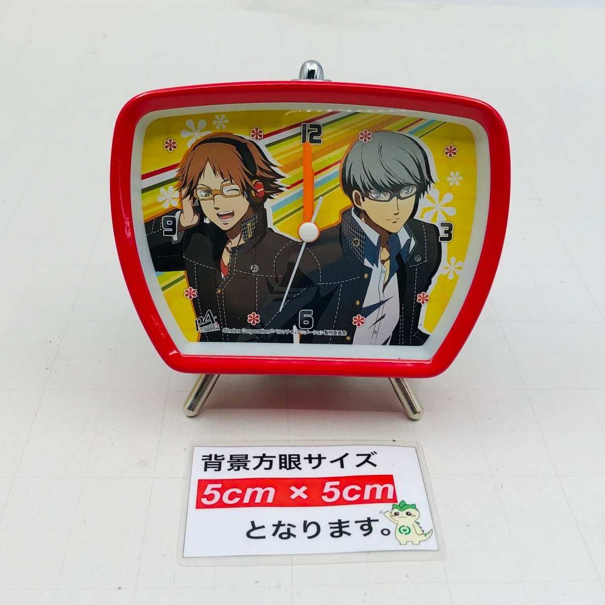 中古品 ペルソナ4 PERSONA4 P4 音声入り目覚まし時計 鳴上悠&花村陽介_画像2