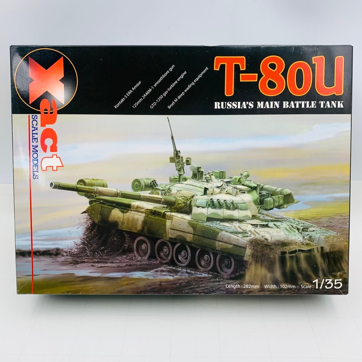 新品未組立 Xact 1/35 ロシア主力戦車 T-80Uの画像1