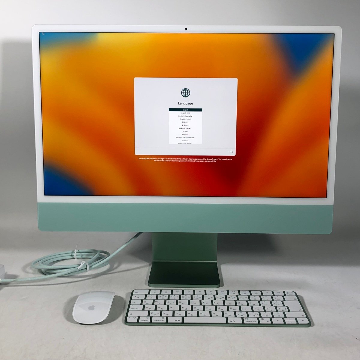 動作確認済み iMac Retina 4.5K 24インチ (Mid 2021) Apple M1 8コア/8コアGPU/8GB/SSD 256GB グリーン MGPH3J/Aの画像1