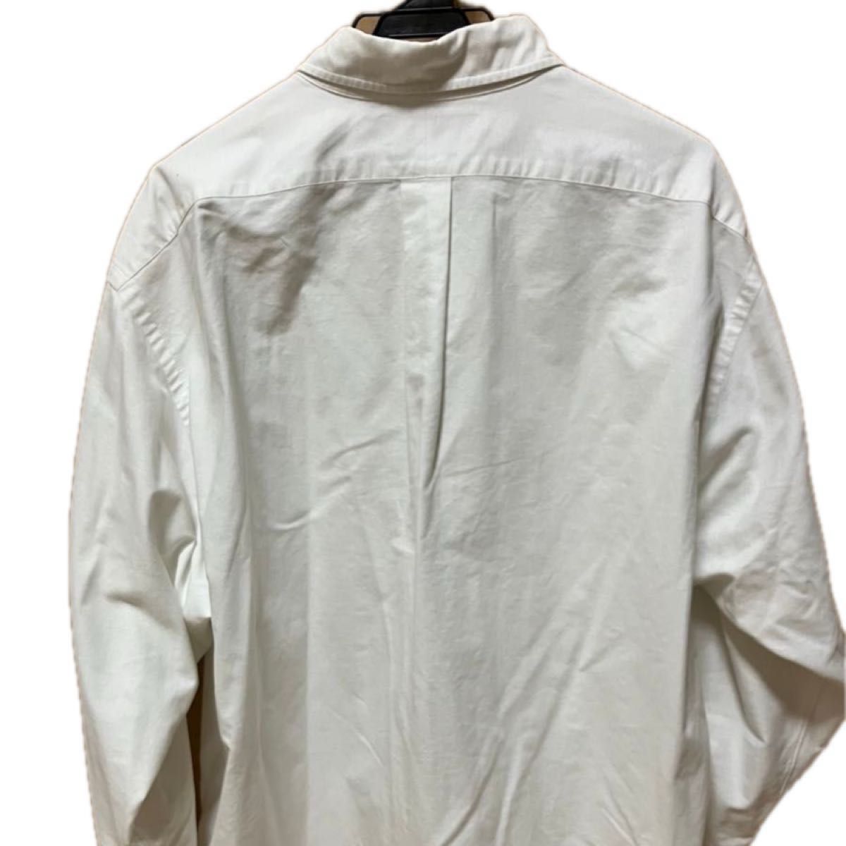 ポロラルフローレン  90年代 Big Oxfordシャツ　白　ホワイト　袖ポニー　オリジナル　サイズ表記L オリジナル