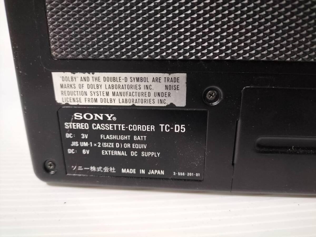 ■送料無料■ SONY カセットレコーダー デンスケ TC-D5 動作確認済み_画像8