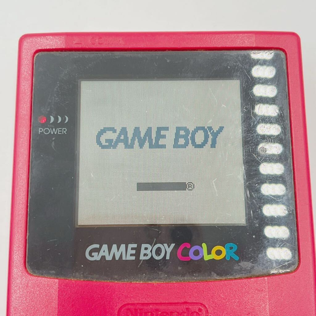 3AB94 任天堂 ゲームボーイカラー 本体 レッド GAME BOY COLOR GBC GB CGB-001 通電のみ確認済み_画像2