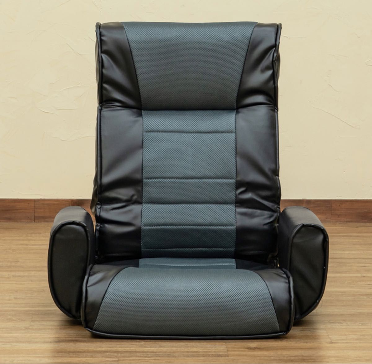 【新品 送料無料】メッシュ肘付座椅子 7段　全3色　リクライニングチェア　座椅子　アームレスト付き　ラウンジチェア シングルソファ