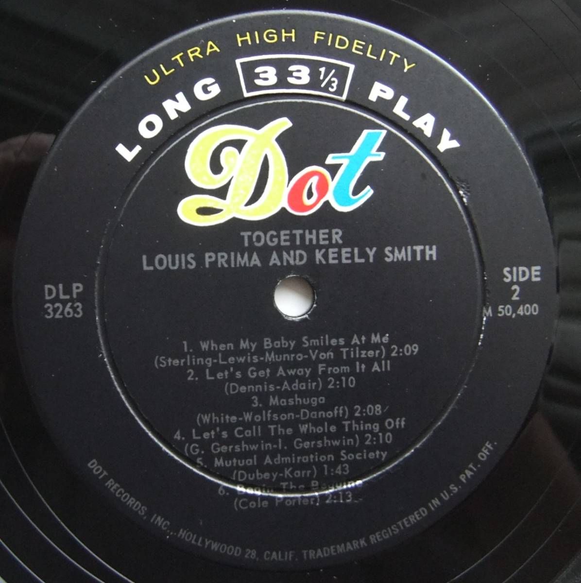 ◆ LOUIS PRIMA and KEELY SMITH / Together ◆ Dot DLP 3263 (color:dg) ◆ W_画像4