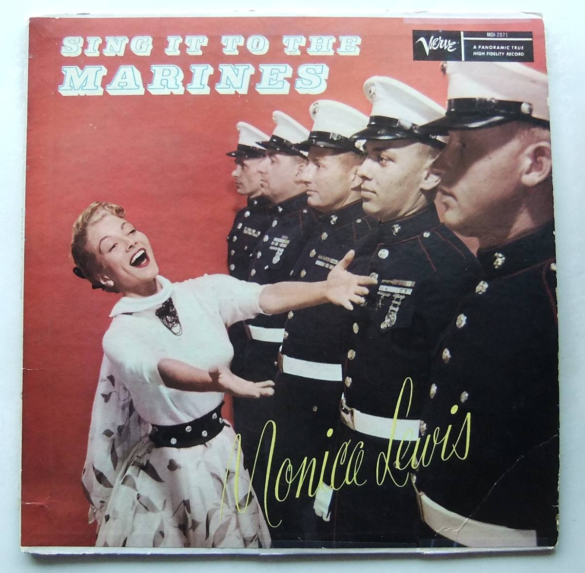 ◆ MONICA LEWIS / Sing It To The Marines (サイン入り) ◆ Verve MGV 2071 (VRI:dg) ◆
