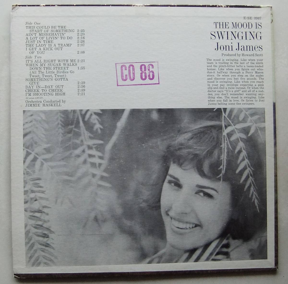 ◆ JONI JAMES / The Mood Is Swinging ! ◆ MGM E-3987 (color) ◆ W_画像2