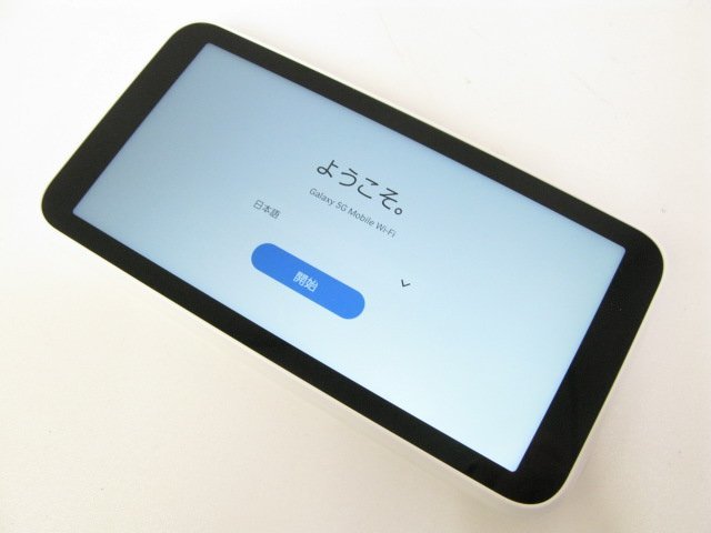 au SCR01 Galaxy 5G Mobile Wi-Fi ホワイト ほぼ新品【R6004】_画像1