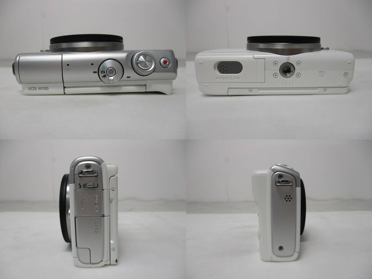 Canon/キヤノン ミラーレス一眼カメラ EOS M100 ダブルズームキット[EOSM100WH-WZK] ホワイト デジタルカメラ デジタル一眼(31-2-11)_画像3