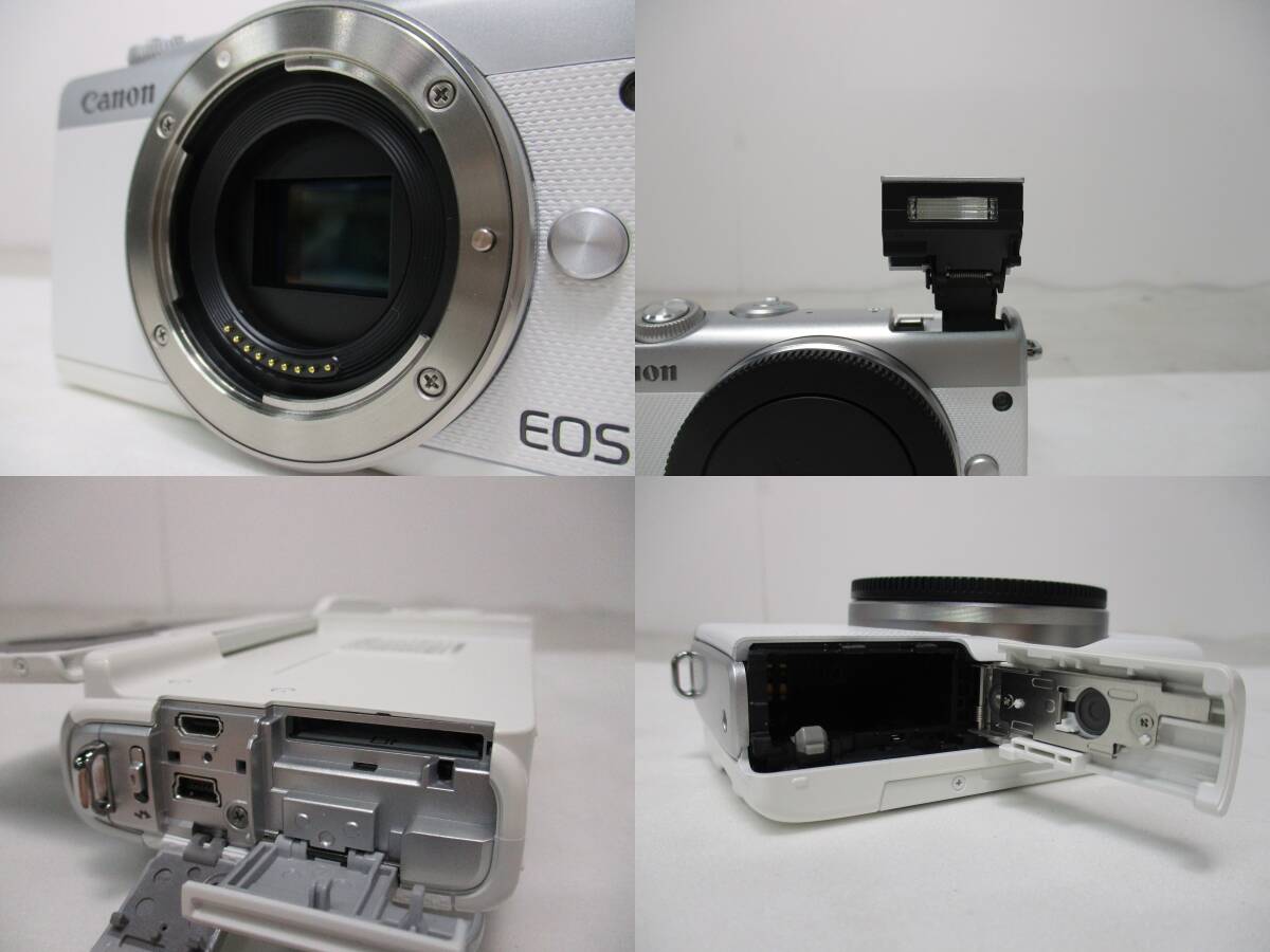 Canon/キヤノン ミラーレス一眼カメラ EOS M100 ダブルズームキット[EOSM100WH-WZK] ホワイト デジタルカメラ デジタル一眼(31-2-11)_画像5