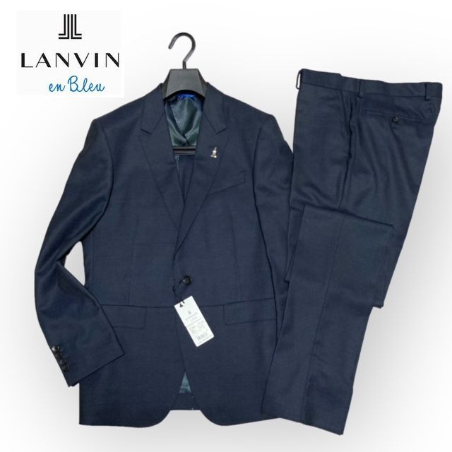 ★新品 定価96,800円 LANVIN en Bleu ( ランバンオンブルー) スーツ 50 日本製 ネイビー紺★