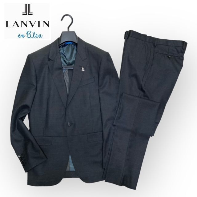 ★新品 定価96,800円 LANVIN en Bleu ( ランバンオンブルー) スーツ　サイズ50 日本製 ブラック 黒★