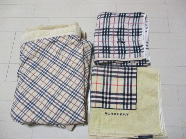 * Burberry cotton blanket towel ×2noba check *