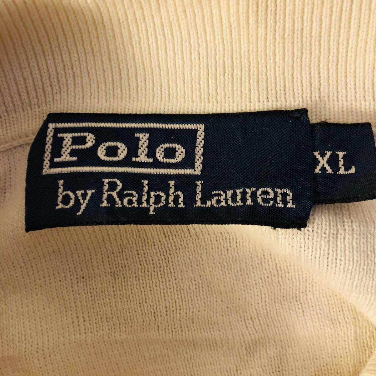 ビッグサイズ　ラルフローレン　Polo by Ralph Lauren XL コットン　ニット　ポロシャツ　長袖ポロシャツ ホワイト_画像5