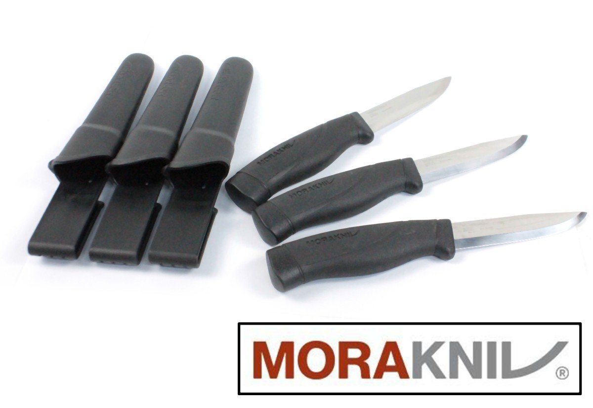 [3点セット] モーラナイフ MORAKNIV キャンプナイフ ブラック 全長約225mm アウトドアナイフ キャンプ用品 スウェーデン産