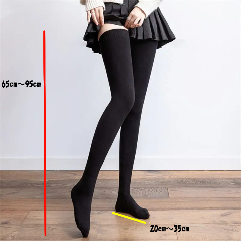  newest ver total length 90cmXL slip prevention attaching spoiler ng rhinoceros knee-high socks black knee-high .. surely long absolute size man and woman cosplay woman equipment etc. Mai pcs for 