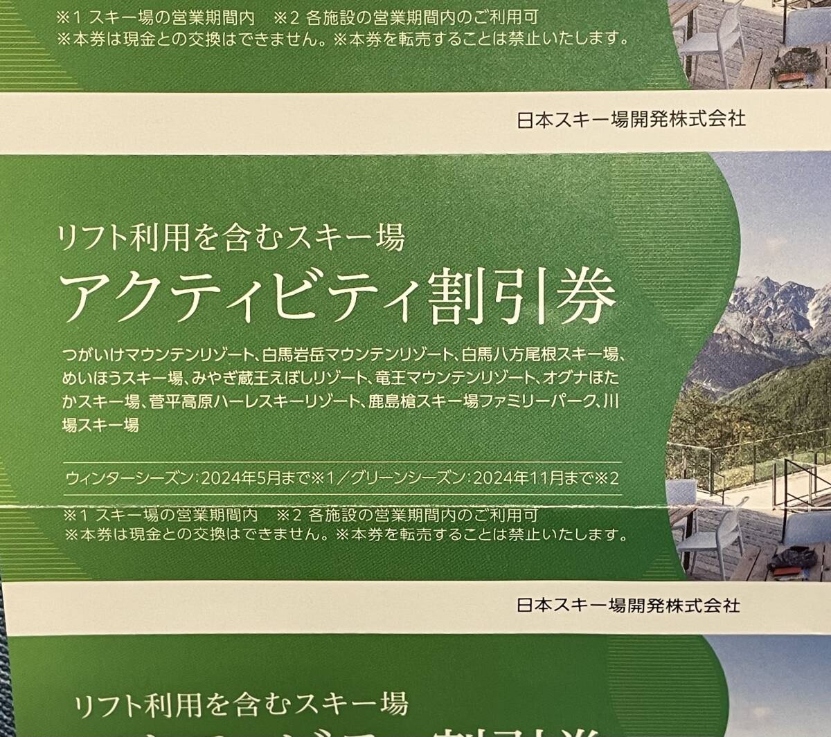 ◆日本駐車場開発　株主優待券 リフト利用含むスキー場アクティビティ割引券_画像3