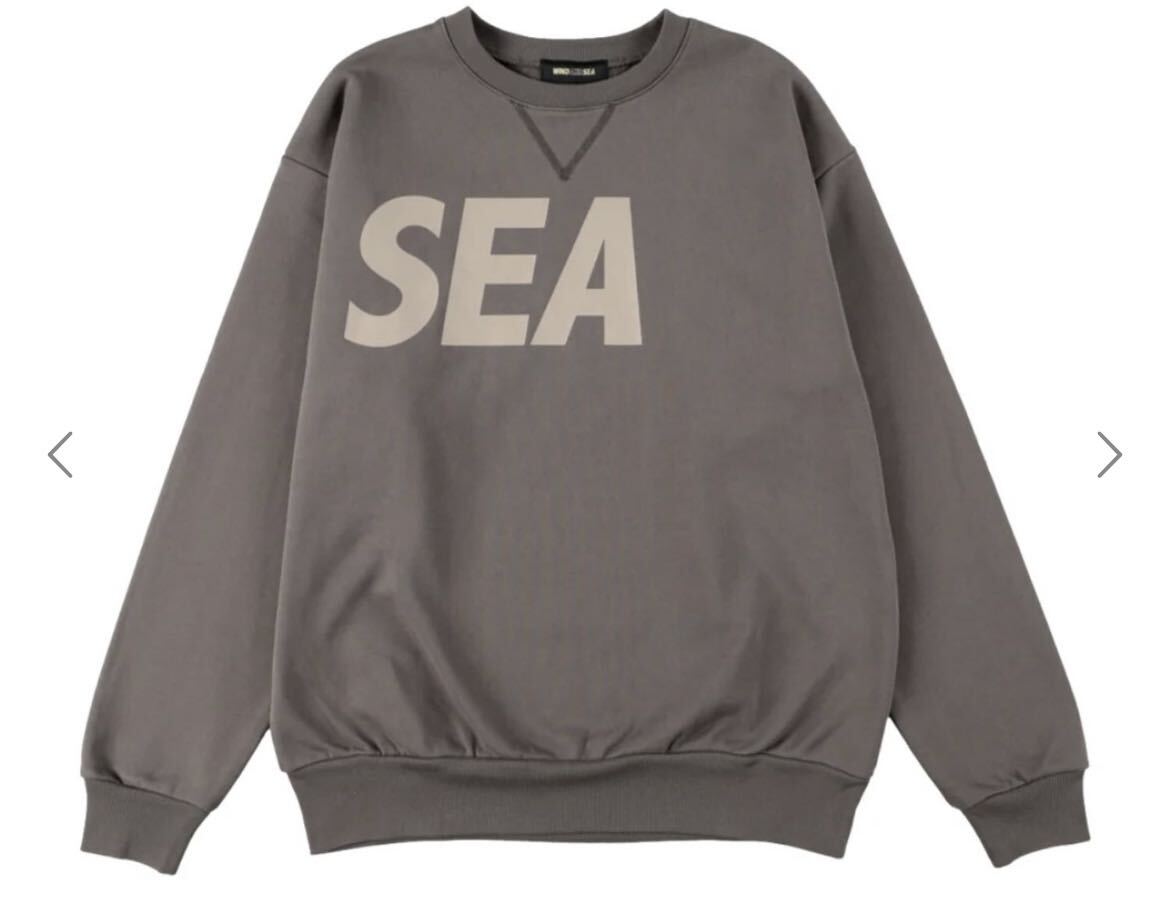 WIND AND SEA 22AW SEA Crew Neck L ウィンダンシー クルーネック スウェット WDS-O-SEA-23-Q2-CS-01 チャコール トープ