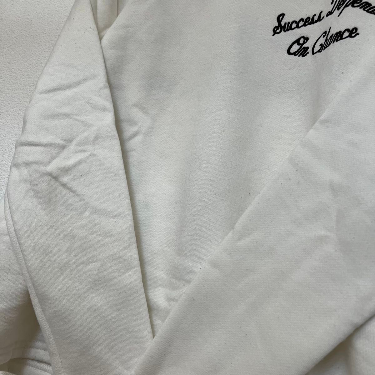 stooge&co ストゥージ　アンド　コーメンズ　Ｖネック　裏起毛　プルオーバー　長袖ホワイト　白　XS ロンT Tシャツ