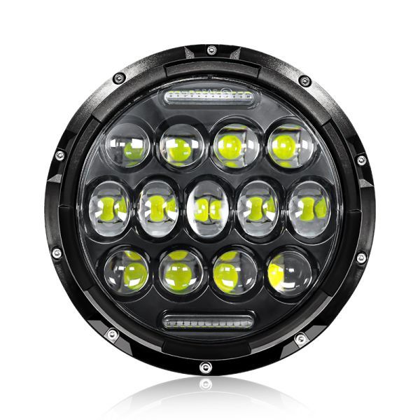 ledヘッドライト 7インチ DRL付き Hi/Loビーム ホワイト 防水 75W JK TJジープ ラングラー ジムニー 用 H4-H13アダプター 2個 GZD14_画像4