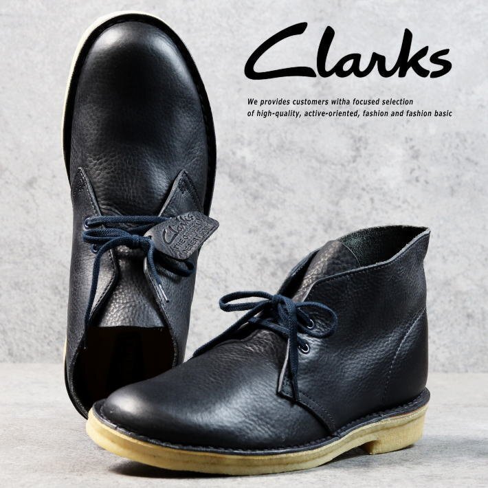 クラークス Clarks メンズ 天然皮革 本革 レザー デザートブーツ DESERT BOOT シューズ 26112780 ネイビー UK7.5 25.5cm相当 / 新品_画像1