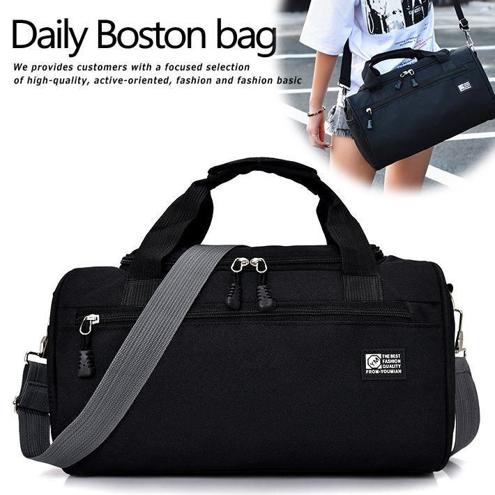 2WAY Mini Boston bag men's lady's shoulder bag travel outdoor camp 7988047 black 