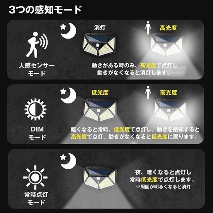 2 piece set LED solar light person feeling sensor garden light crime prevention light sun light departure electro- IP65 waterproof 7988498 new goods 1 jpy start 