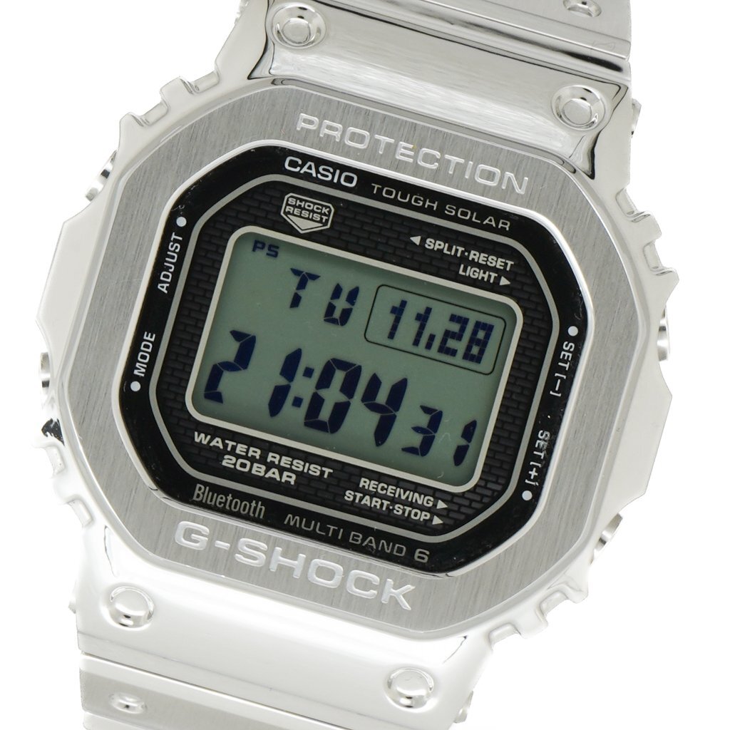 1円 稼働 美品 箱/コマ5付 CASIO G-SHOCK カシオ Gショック GMW-B5000 QZ フルメタル Bluetooth 腕時計 クオーツ ウォッチ 1141820231229_画像1