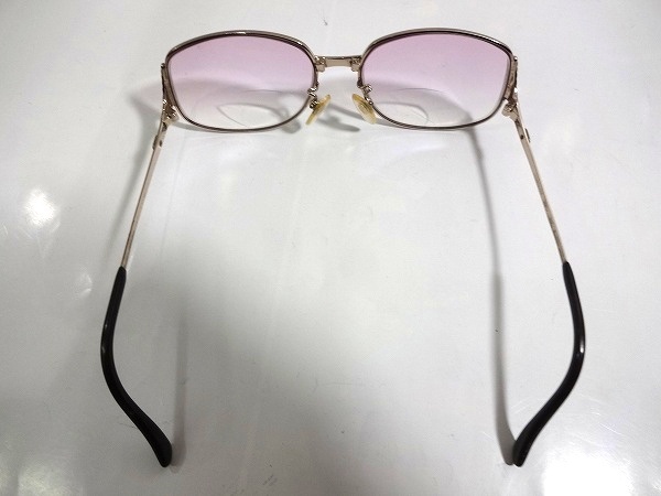 X4C044■本物■ イヴサンローラン YSL Yves Saint Laurent ヴィンテージ ゴールド色 ブルーライトカットレンズ メガネ 眼鏡 メガネフレームの画像2