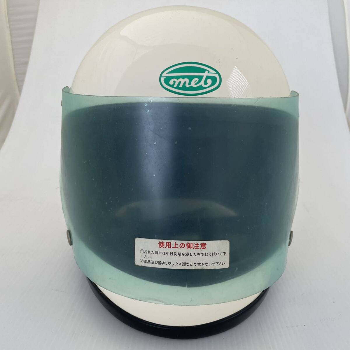 【当時】新品 未使用 メット工業 F-1用 純正シールド ※ 族ヘル 飯岡 ダムトラックス SHOEI ショウエイ Arai アライ ベルスター BELL 旧車_画像1