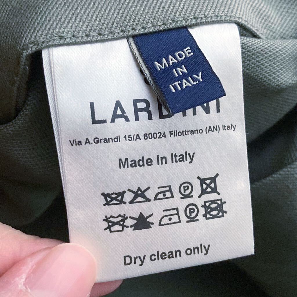 イタリア製 LARDINI ラルディーニ コットンリネン カジュアル カバーオール ジャケット ブルゾン size.S ライトグリーン Made in Italy_画像8