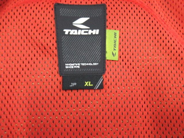 RS TAICHI RSタイチ RSJ337 プロテクションメッシュベスト ブラック XLサイズの画像6
